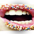 Abstract Sprinkle Sugar Lips A1 Xlarge Canvas
