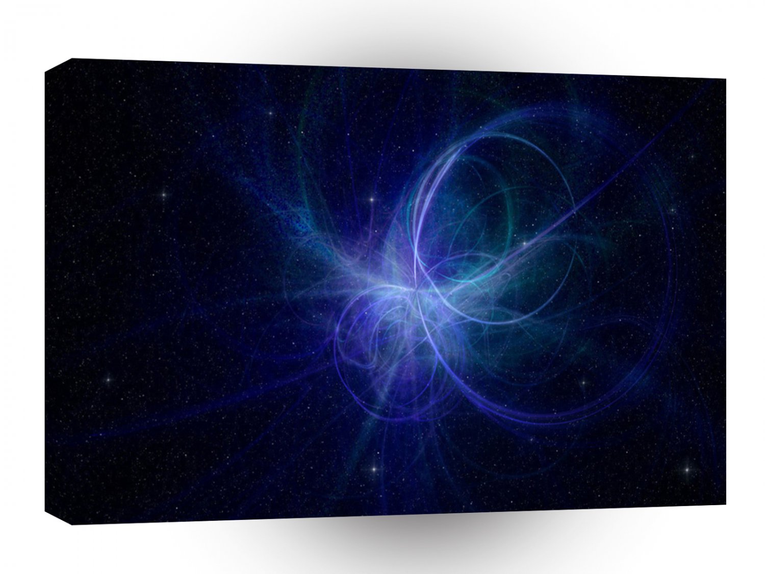 Abstract Techno Blue Light Expansion A1 Xlarge Canvas