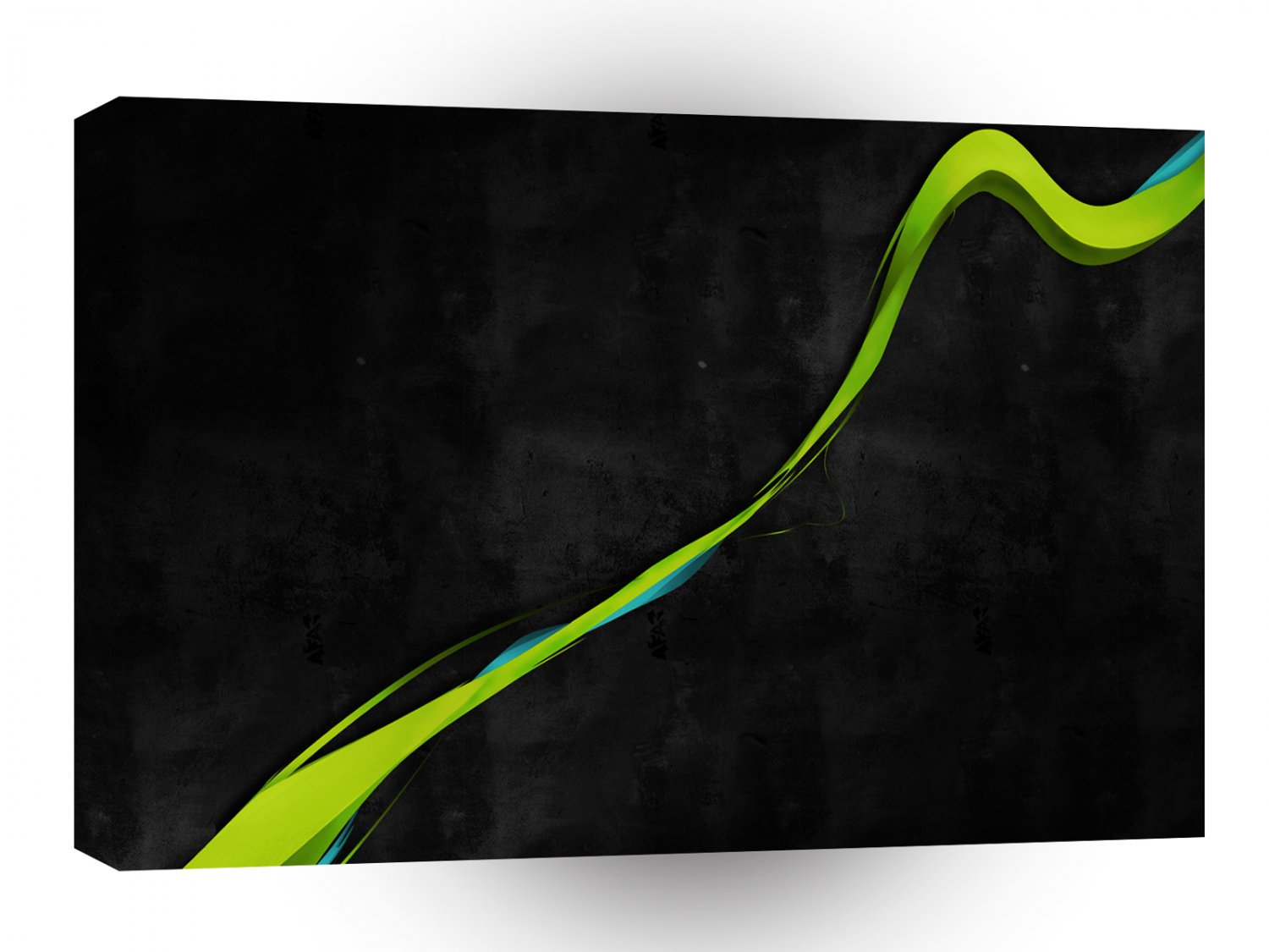 Abstract Techno Green Goblin Mist A1 Xlarge Canvas