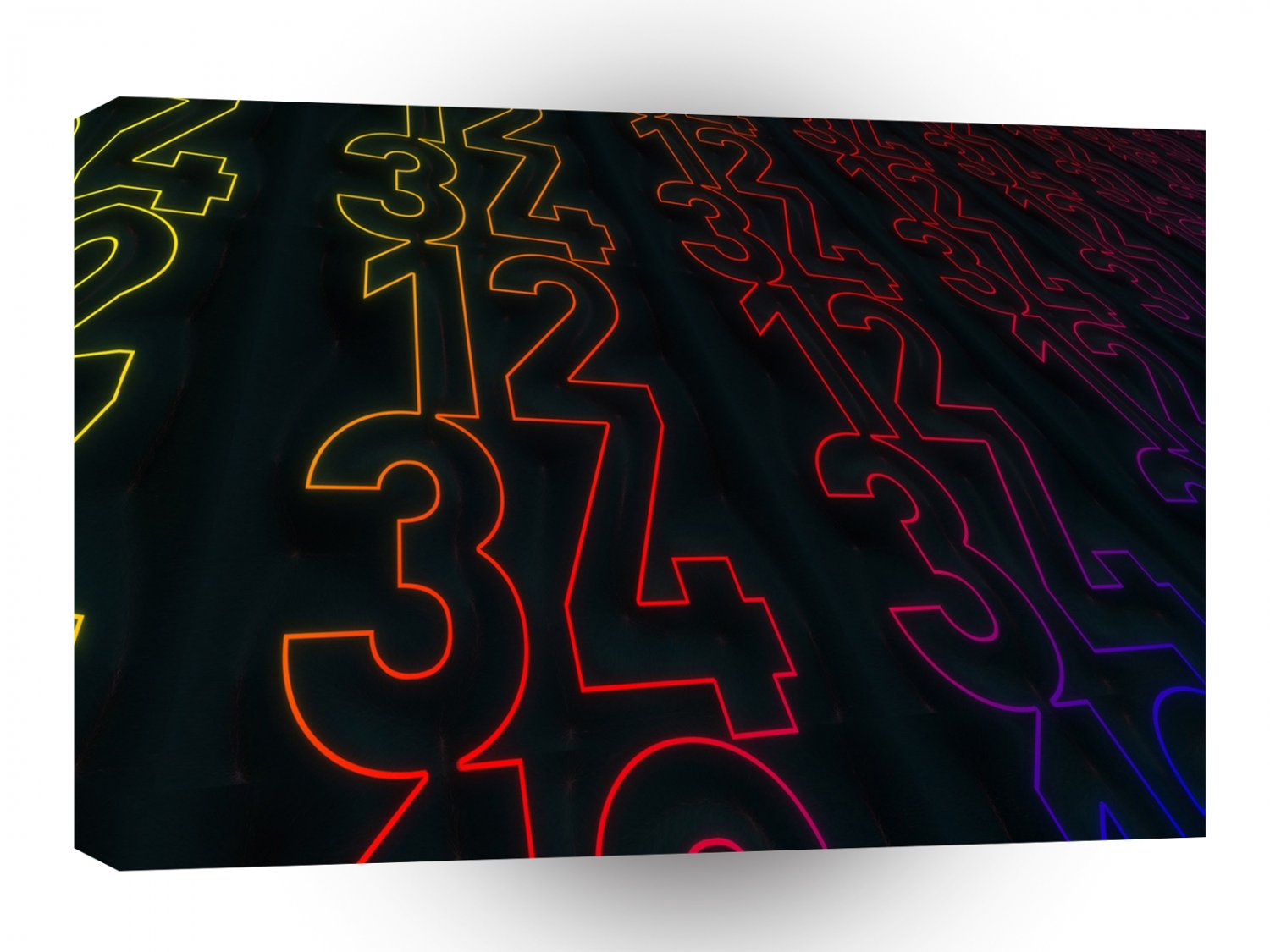 Abstract Techno Neon Bingo A1 Xlarge Canvas
