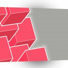 Abstract Techno Pink Blocks A1 Xlarge Canvas
