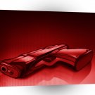 Abstract Techno Red Handgun A1 Xlarge Canvas