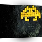 Abstract Techno Space Invaders Head A1 Xlarge Canvas