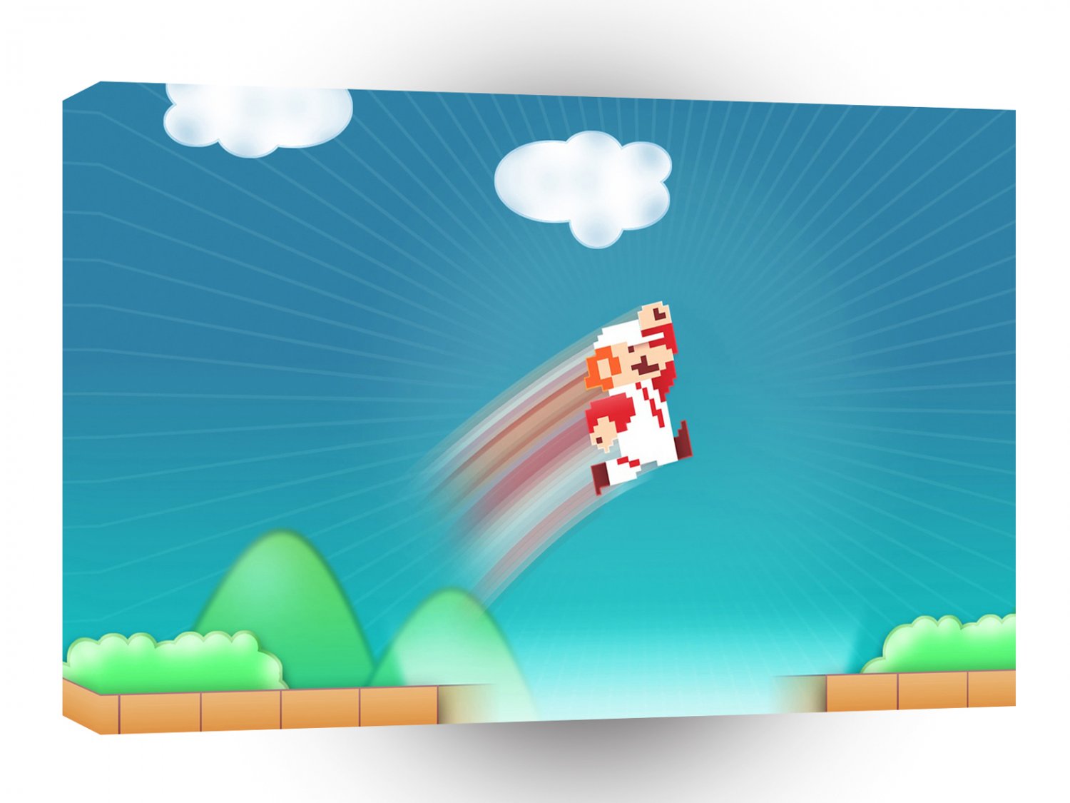 Abstract Techno Super Mario Jump A1 Xlarge Canvas