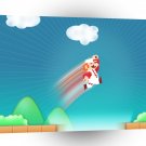 Abstract Techno Super Mario Jump A1 Xlarge Canvas