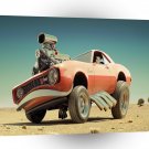 Abstract Techno Super Stunt Man Car A1 Xlarge Canvas