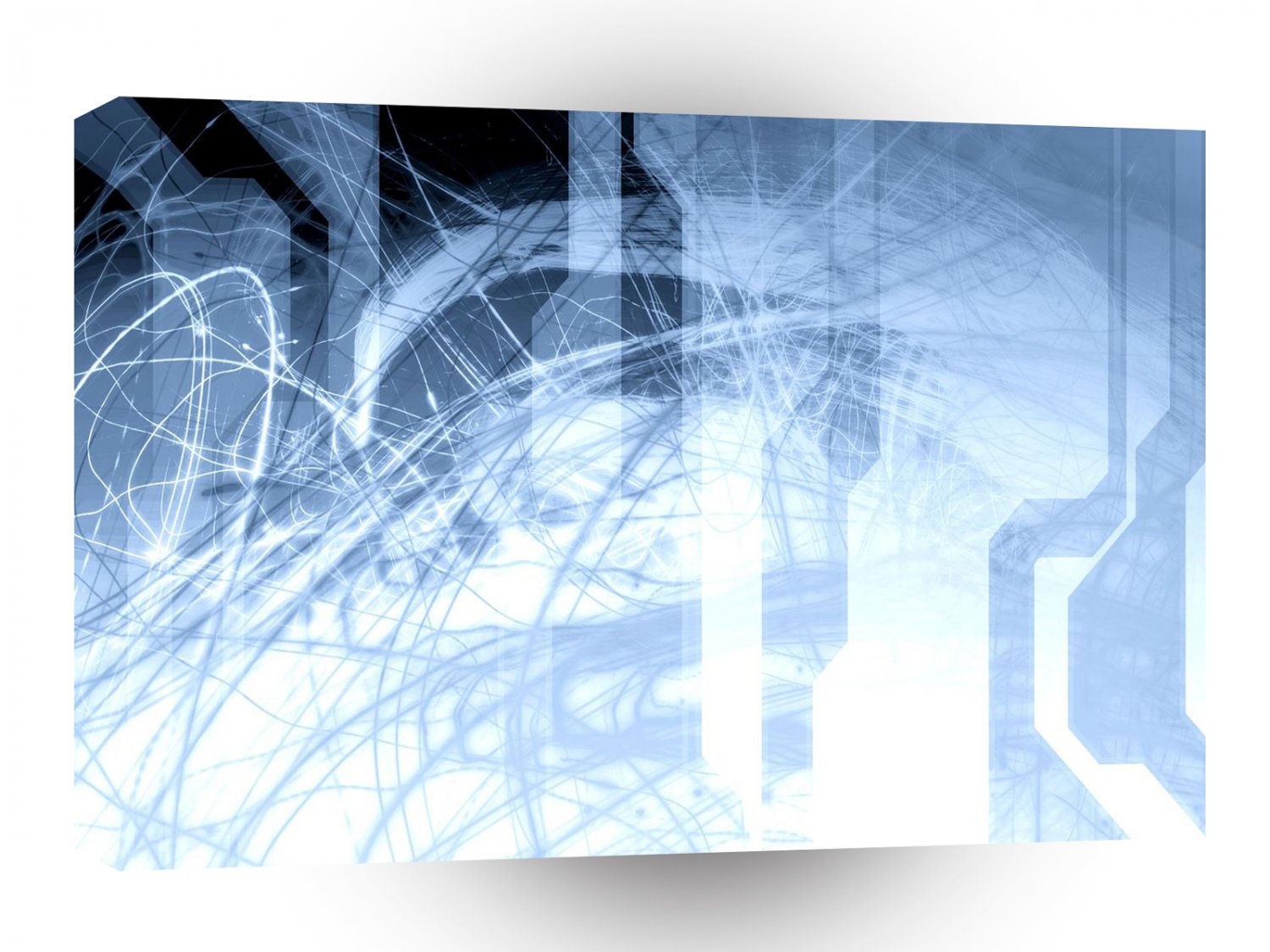 Abstract Techno White Noise A1 Xlarge Canvas