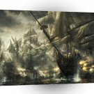 Abstract Transport Battle Pirateships A1 Xlarge Canvas