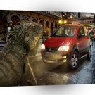 Abstract Transport City Giant Lizard A1 Xlarge Canvas