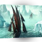 Abstract Transport Cold Sea Vikings A1 Xlarge Canvas