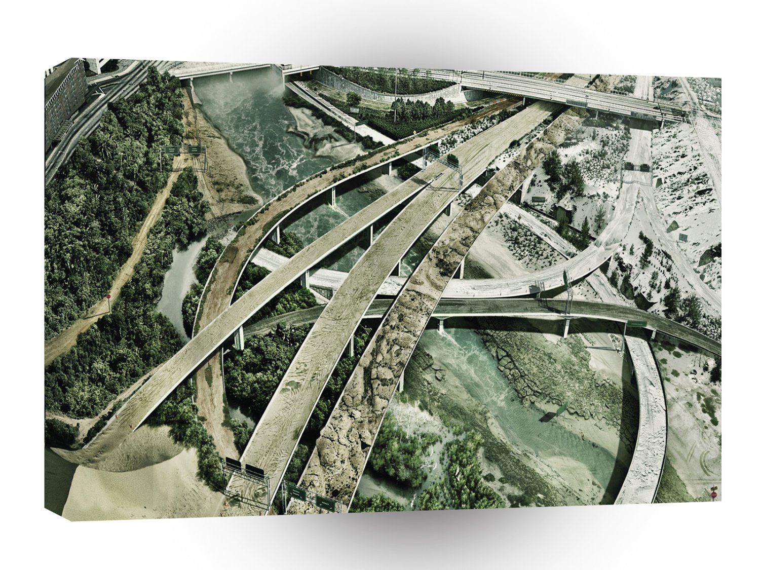 Abstract Transport Spaghetti Junction A1 Xlarge Canvas