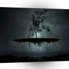 Abstract Tree Dark Reflection Puddle A1 Xlarge Canvas
