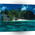 Abstract Water Beach Oasis Lagoon A1 Xlarge Canvas