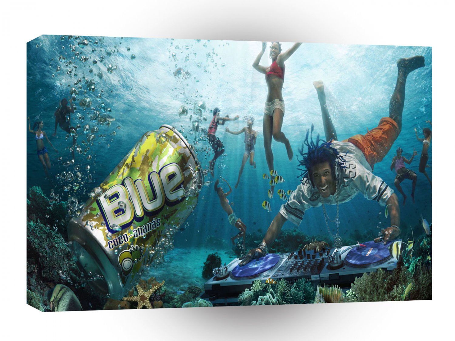 Abstract Water Caribbean Dj Fun A1 Xlarge Canvas