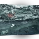 Abstract Water Shark Soup A1 Xlarge Canvas