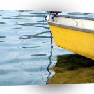 Abstract Water Yellow Boat Anchored A1 Xlarge Canvas