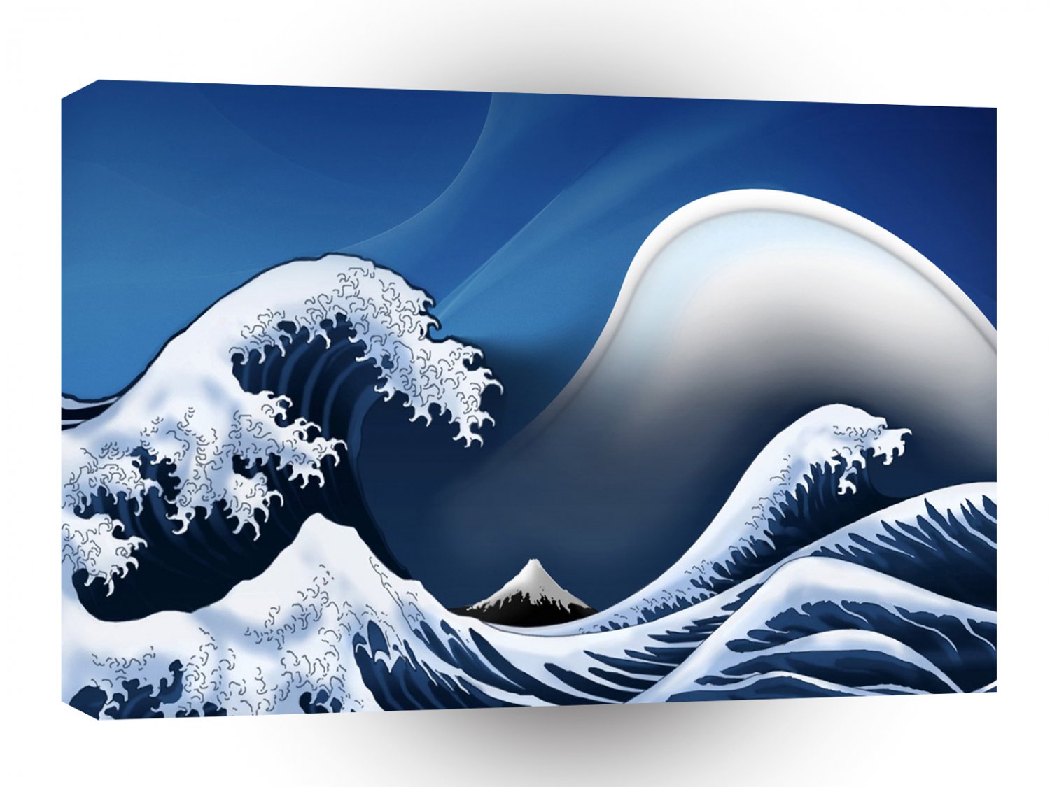 Abstract Waves At Sea A1 Xlarge Canvas