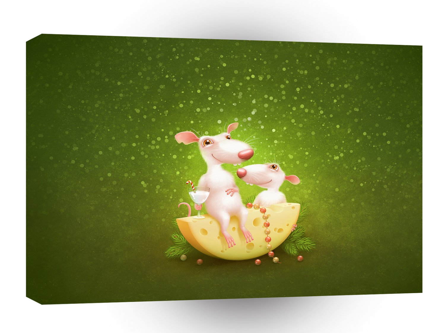Animals Mice Cheesy Bar A1 Xlarge Canvas
