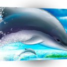 Animals Sea Creatures Dolphins Diving A1 Xlarge Canvas