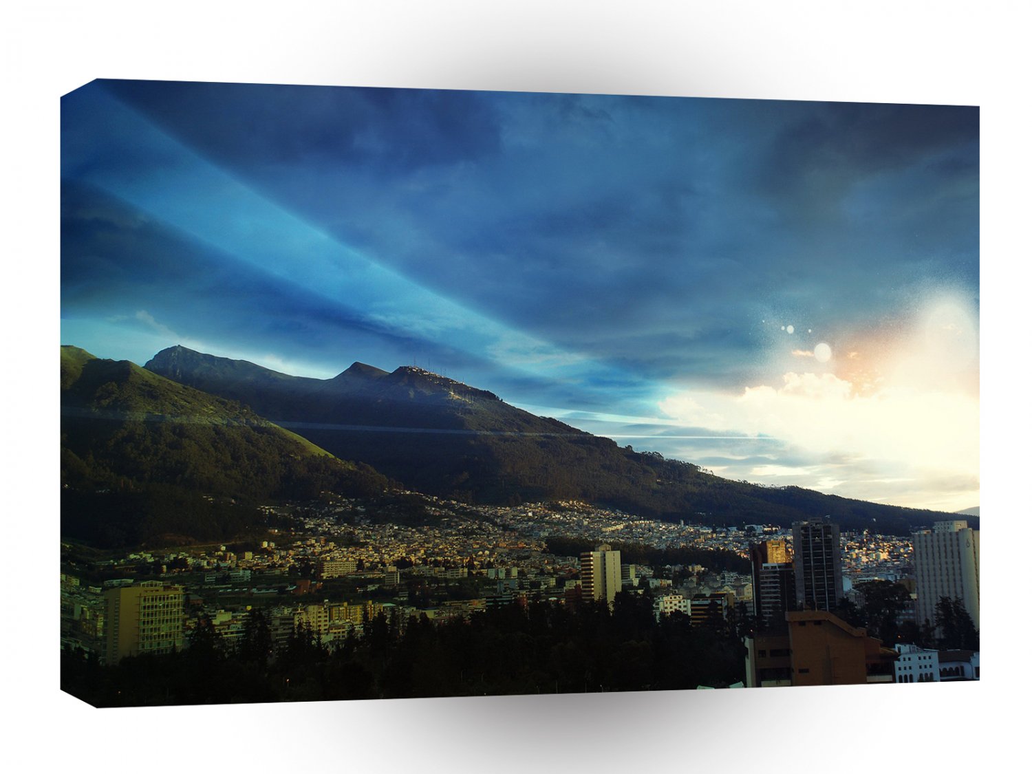 City Dusk Light Flows A1 Xlarge Canvas