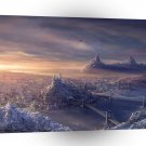 City Dusk Mountain View A1 Xlarge Canvas