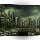 City Nightime Factory Heights A1 Xlarge Canvas