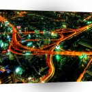 City Nightime Neon Freeway A1 Xlarge Canvas