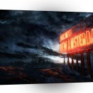 City Nightime Neon Welcome A1 Xlarge Canvas