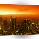 City Nightime Red Sky Sunset A1 Xlarge Canvas