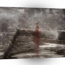 City Nightime Roof Top Girl A1 Xlarge Canvas