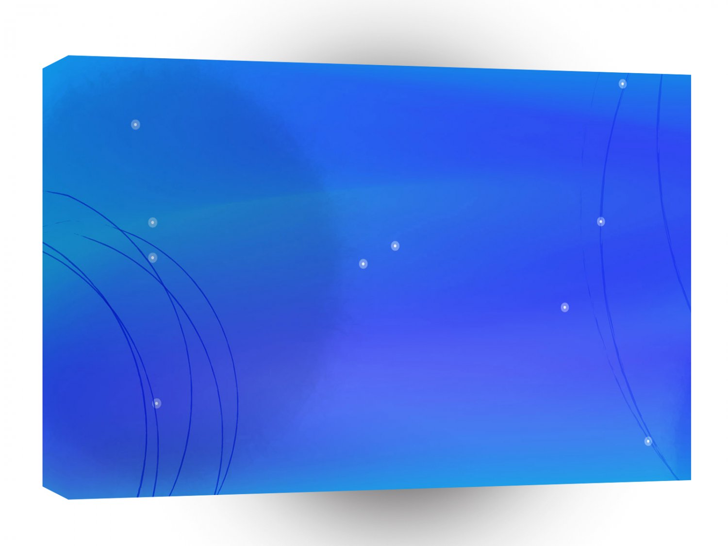 Colours Circles Blue Bubbles A1 Xlarge Canvas