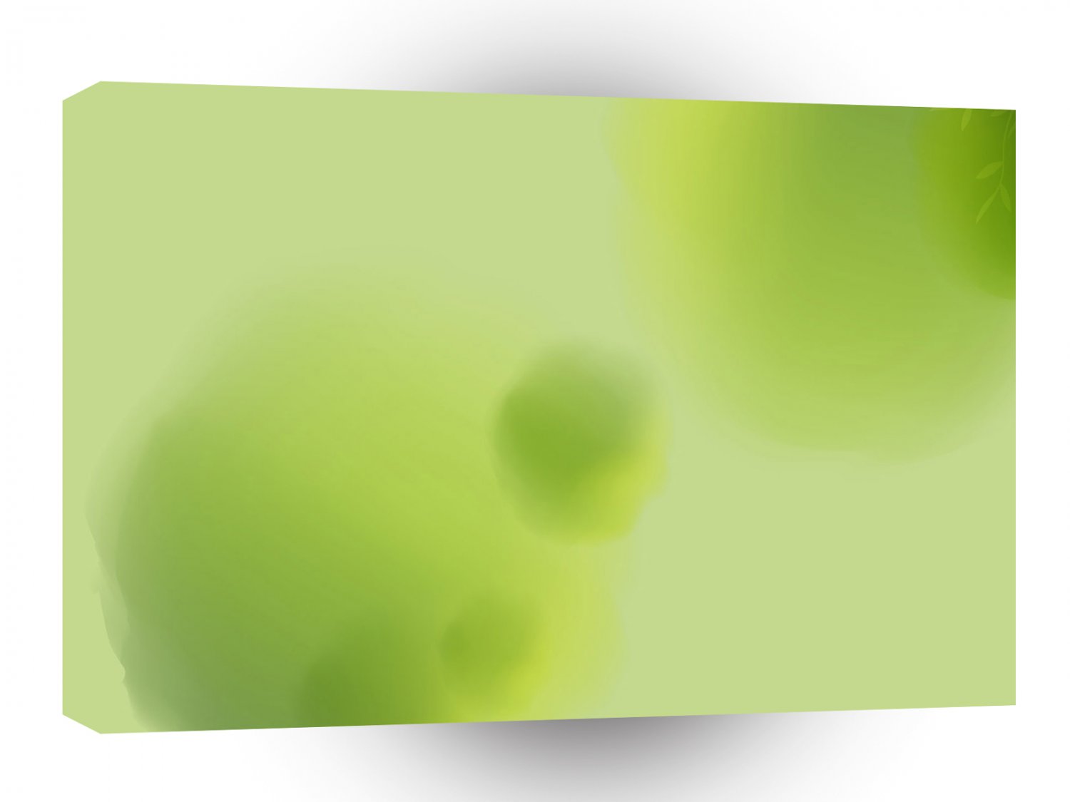 Colours Circles Green Leaf A1 Xlarge Canvas