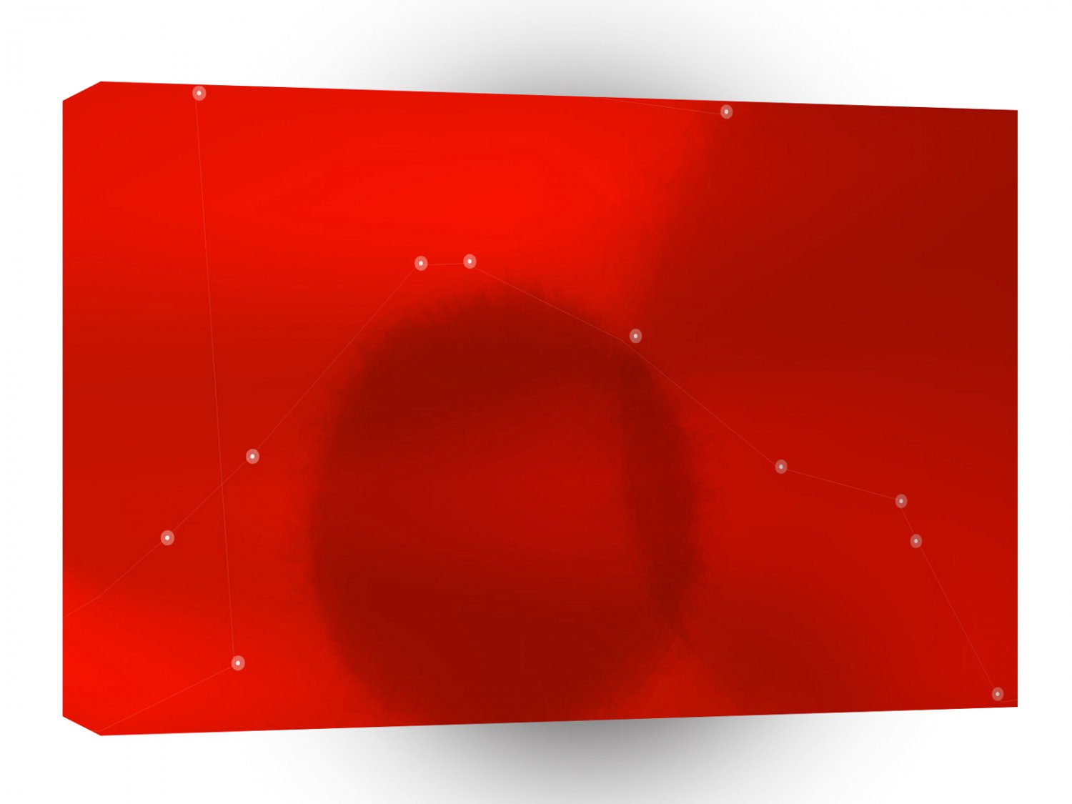 Colours Circles Red A1 Xlarge Canvas