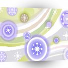 Colours Circles Snowflakes A1 Xlarge Canvas