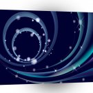 Colours Spirals Navy Blue A1 Xlarge Canvas