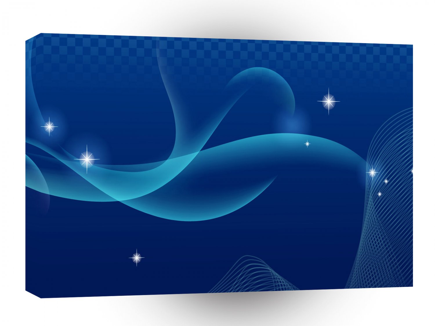 Colours Waves Blue Flag A1 Xlarge Canvas