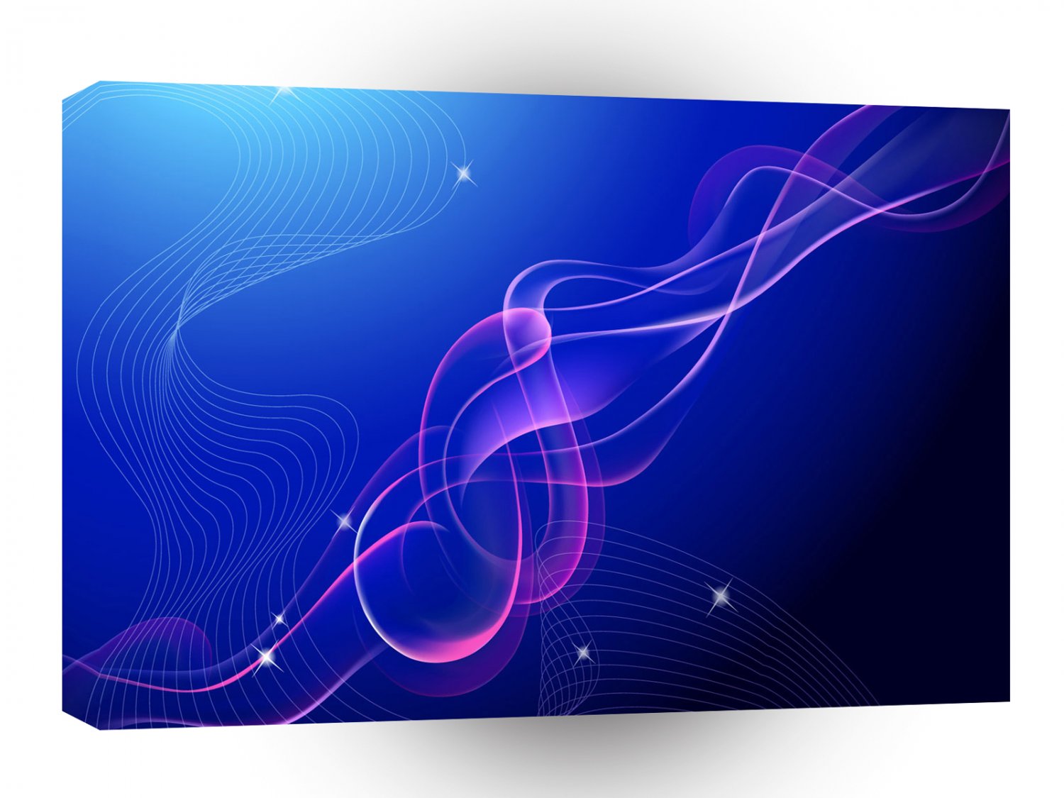 Colours Waves Blue Joined A1 Xlarge Canvas