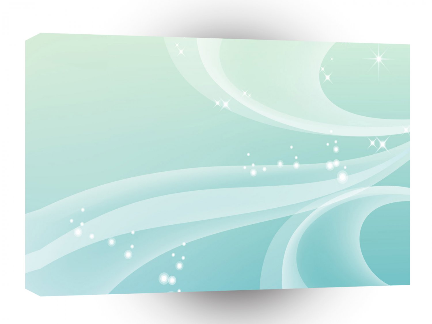 Colours Waves Blue Light Blue A1 Xlarge Canvas