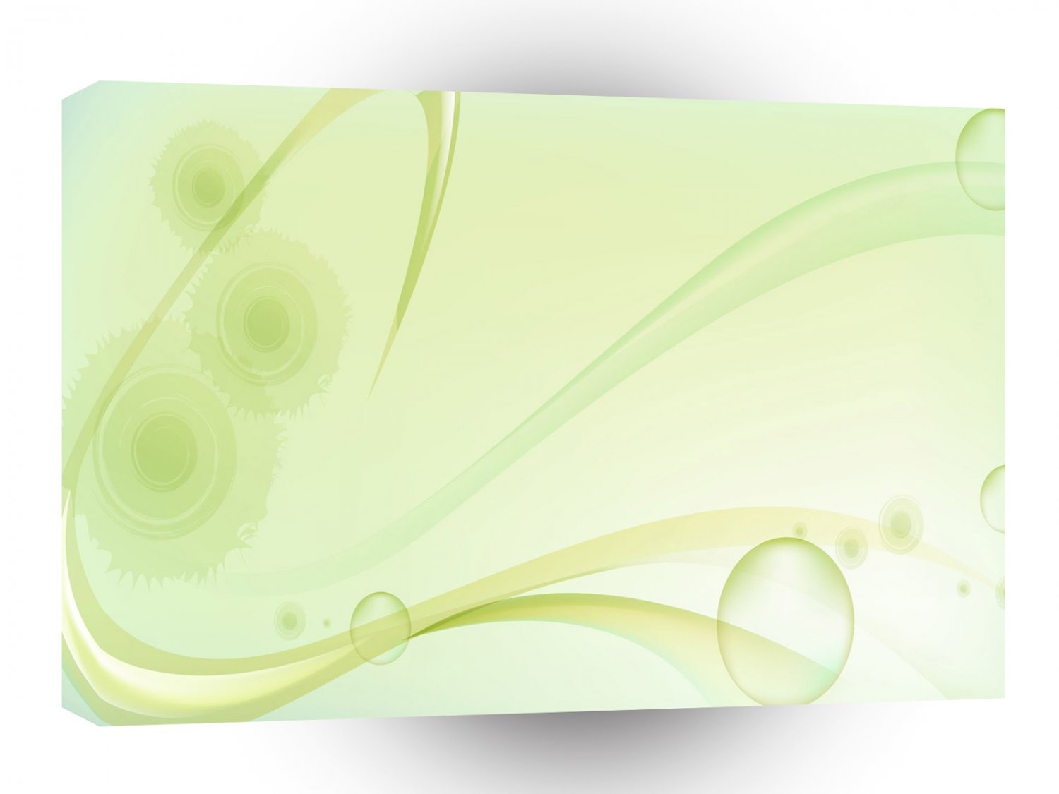 Colours Waves Green Bubbles A1 Xlarge Canvas