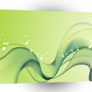 Colours Waves Green White Bobble A1 Xlarge Canvas