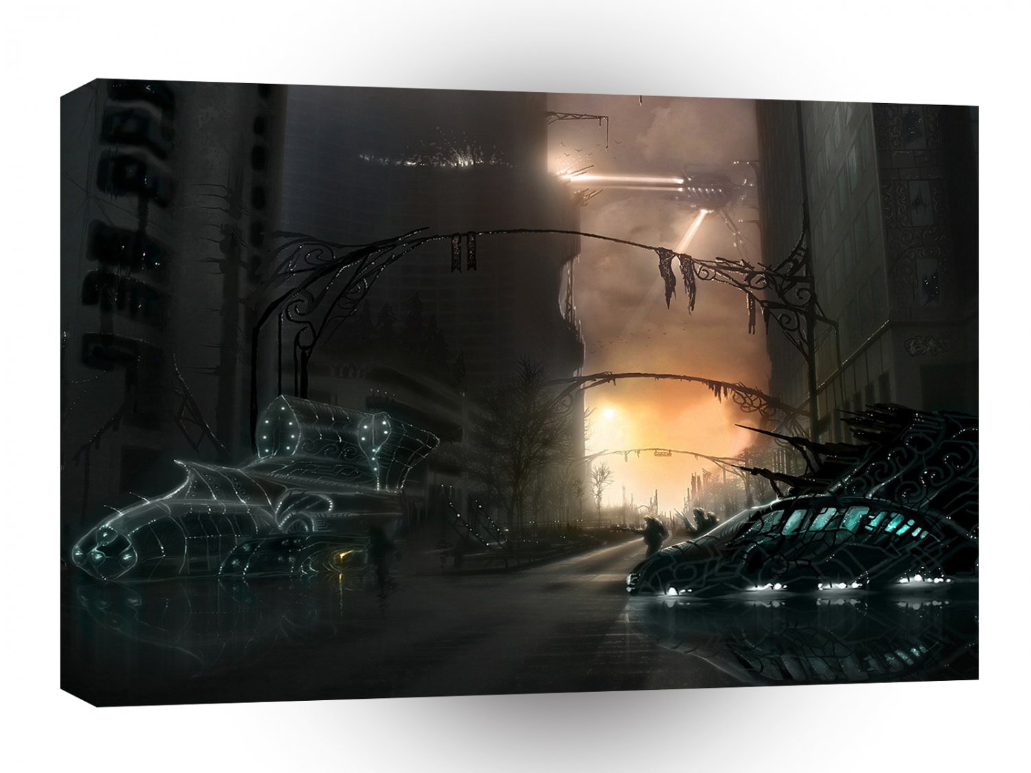Fantasy City Future Darkness A1 Xlarge Canvas