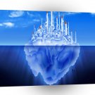 Fantasy City Rocket Island A1 Xlarge Canvas