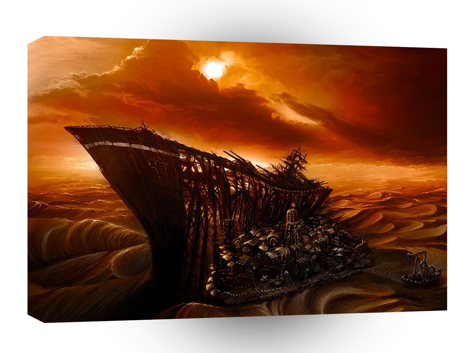 Fantasy Destruction Ghost Ship A1 Xlarge Canvas