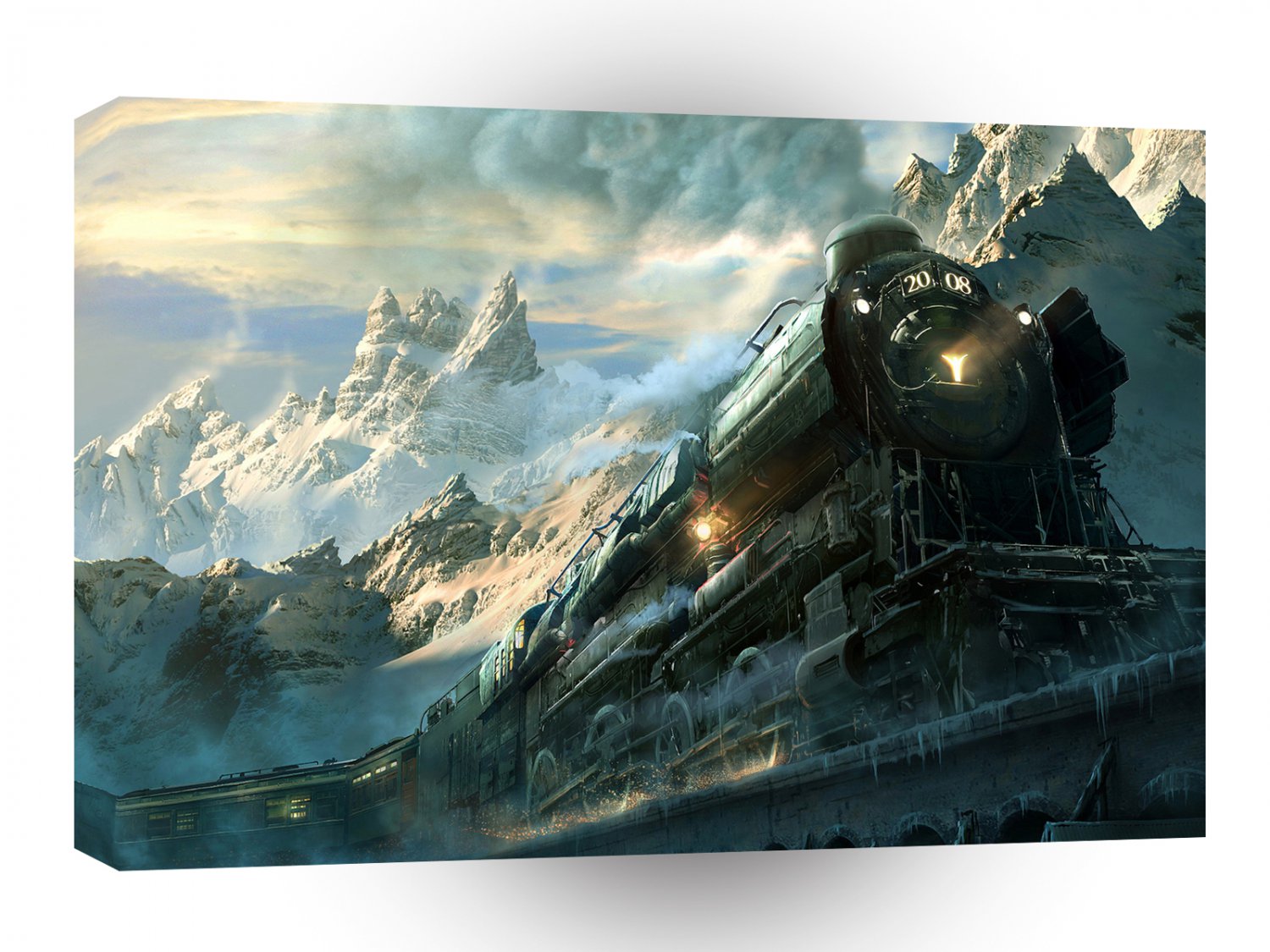 Fantasy Destruction Runaway Train A1 Xlarge Canvas