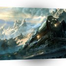 Fantasy Destruction Runaway Train A1 Xlarge Canvas