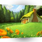 Fantasy Forrest Grass Roof A1 Xlarge Canvas