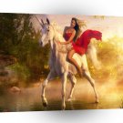 Fantasy Girl Beautiful Unicorn A1 Xlarge Canvas