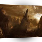 Fantasy Temple Mountains Darkness A1 Xlarge Canvas