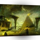 Fantasy Temple Underground Pyramid Storm A1 Xlarge Canvas