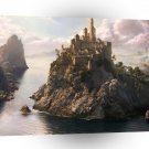 Fantasyland Isolated Fortress Water Cliff A1 Xlarge Canvas
